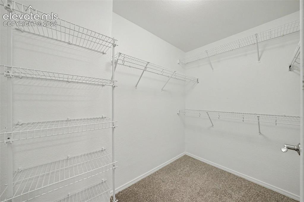 Image 34 of 41: Walk-in closets in both of the basement bedrooms.