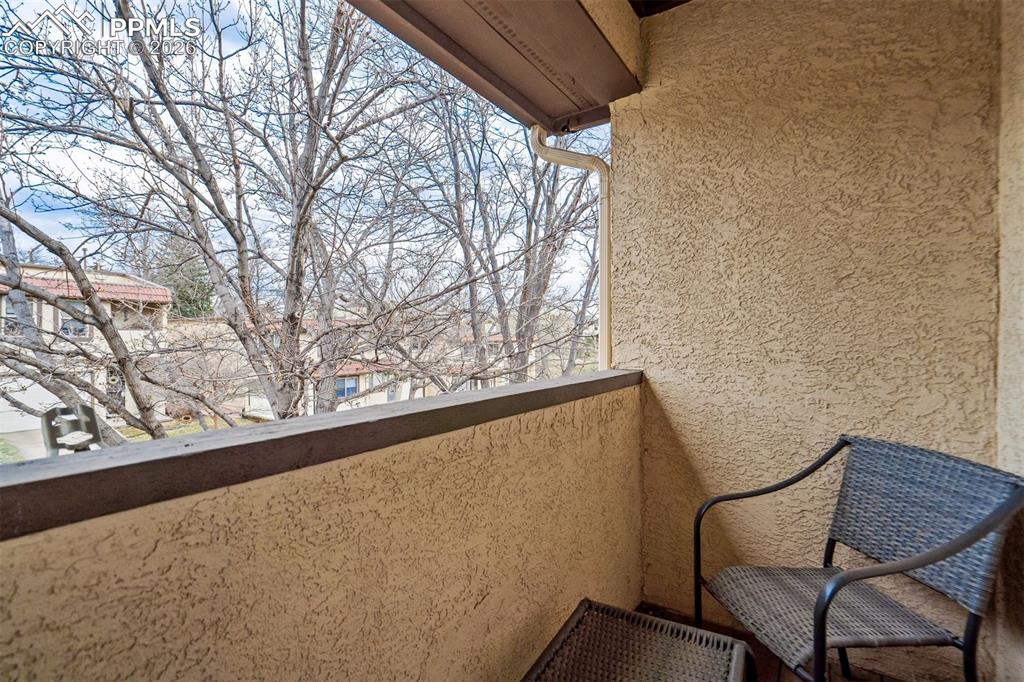 Image 20 of 39: Balcony off the bedroom. 