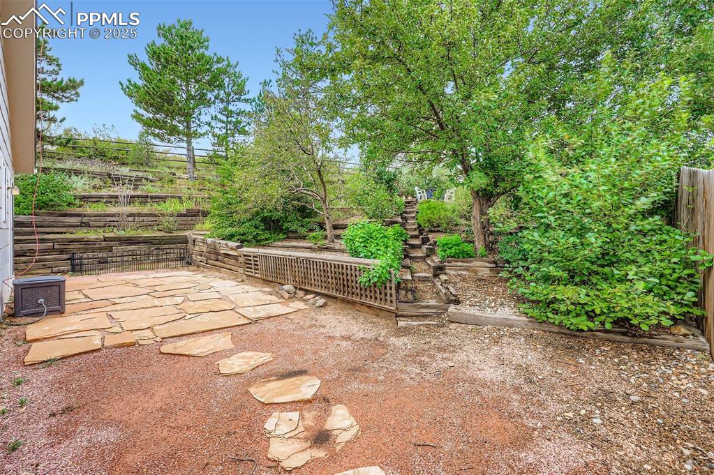 Image 34 of 45: View of yard with a patio.