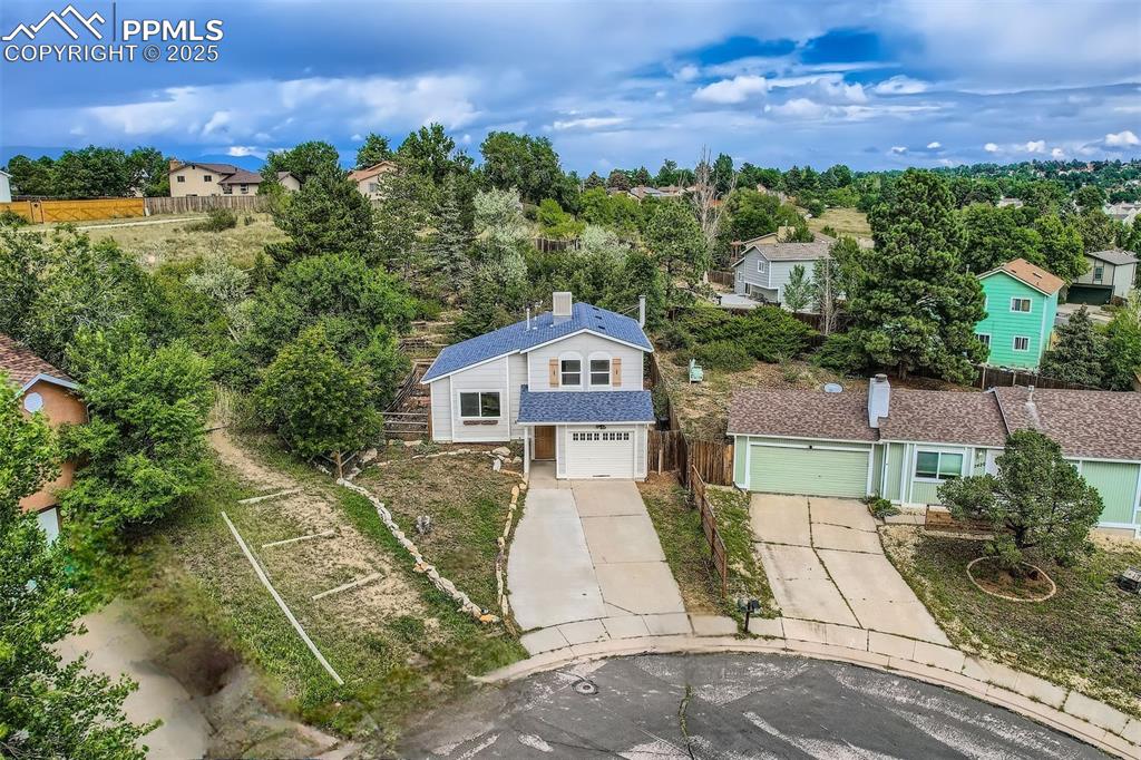 Image 46 of 47: Aerial perspective of suburban area