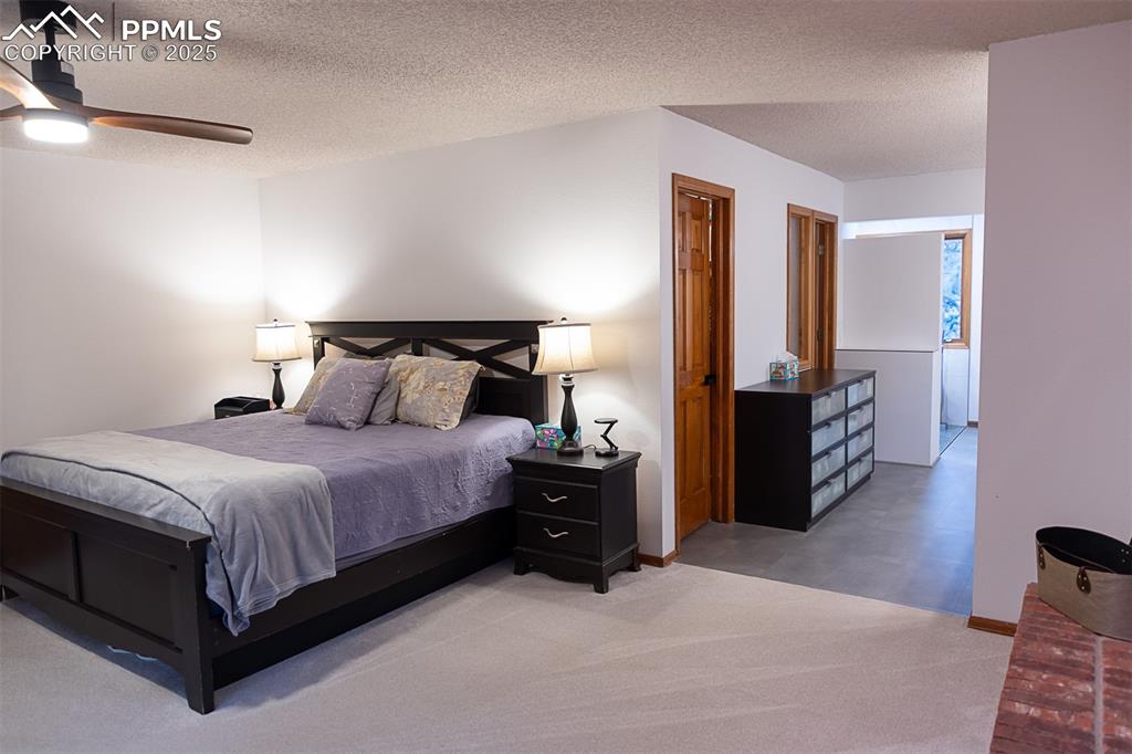 Image 39 of 47: Primary bedroom looking towards bathroom.
