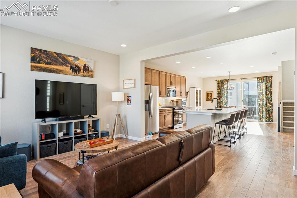 Image 6 of 22: Living Room Open to Kitchen for Entertaining
