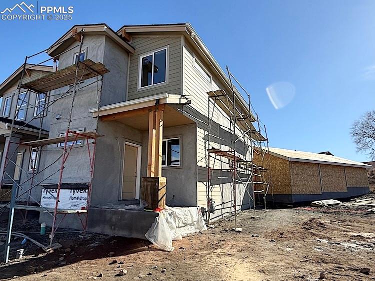 Image 2 of 29: York-Cottage-2 Story-Crawl Space-Craftsman Elevation-Detached 1 Car Garage-