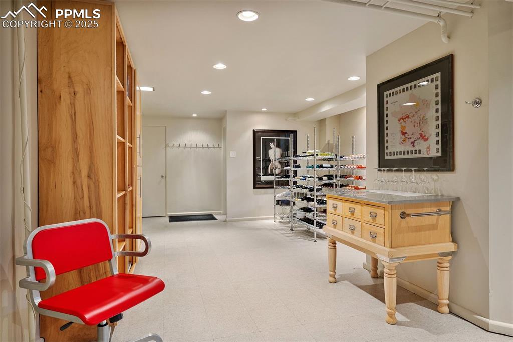 Image 36 of 44: Flex space in the basement allows for extra storage.