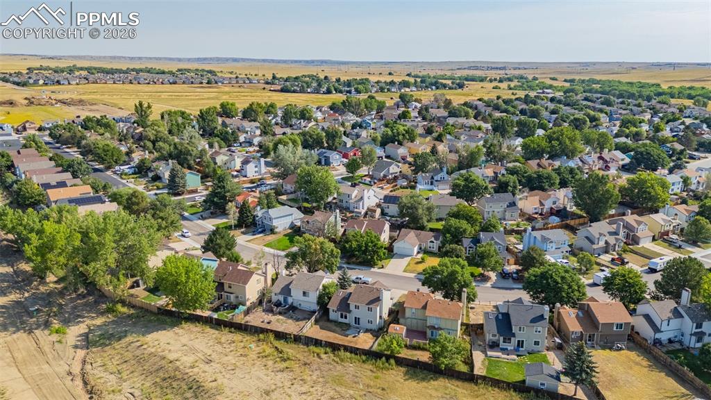 Image 26 of 30: Aerial perspective of suburban area