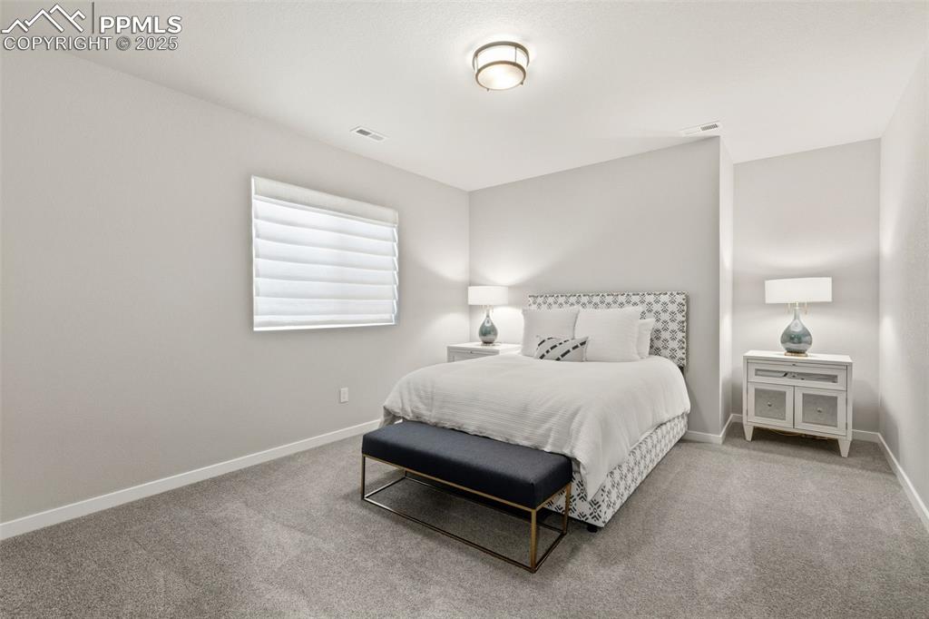Image 37 of 49: Basement bedroom with walk-in closet