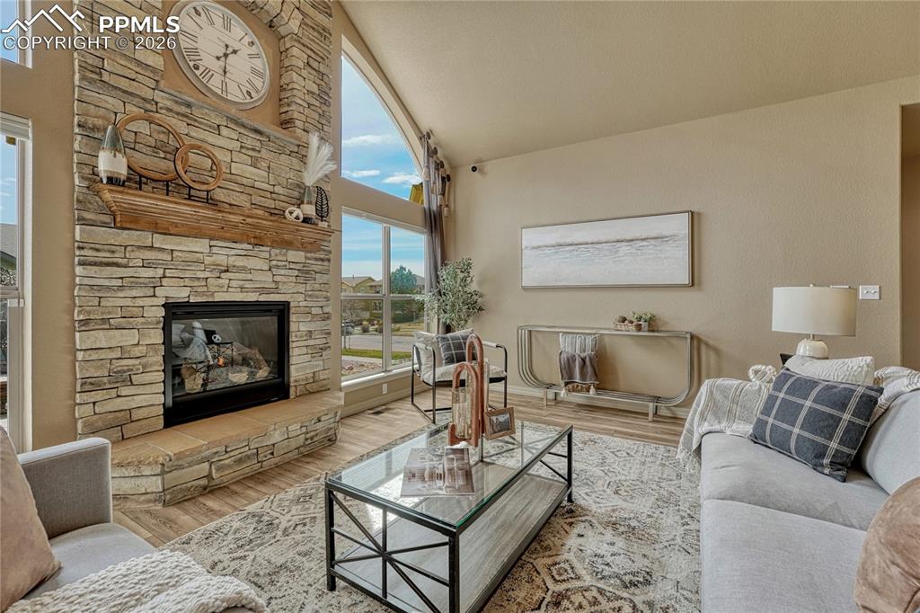 Image 16 of 50: The great room offers limitless potential for furniture arrangements, sit a