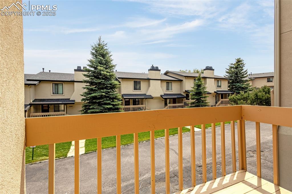 Image 14 of 27: Balcony featuring a residential view