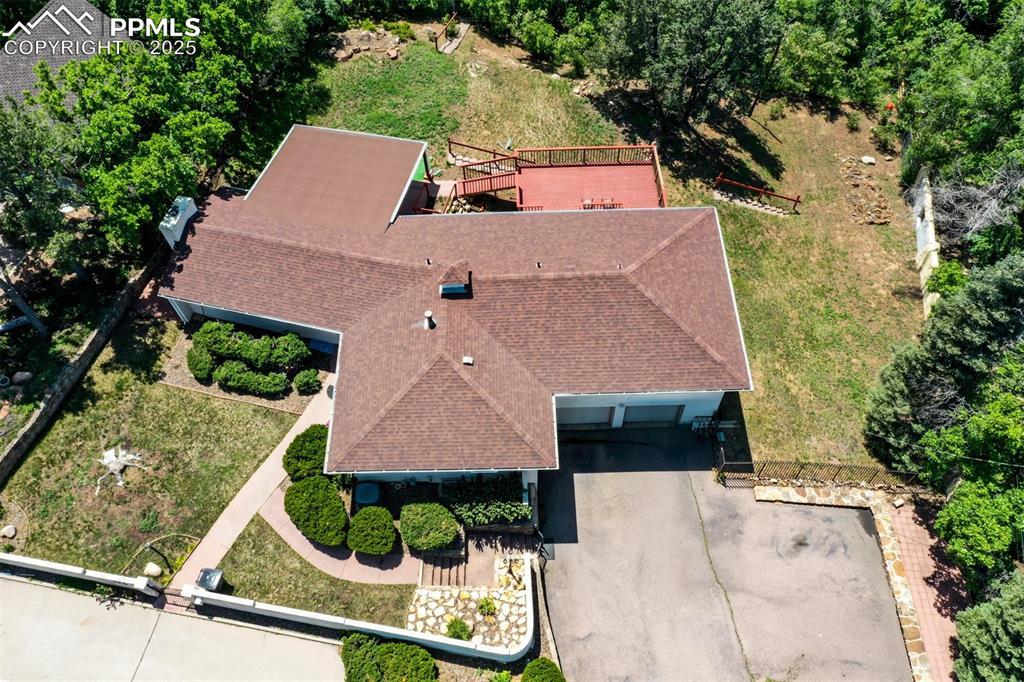 Image 48 of 49: Aerial view of property and surrounding area
