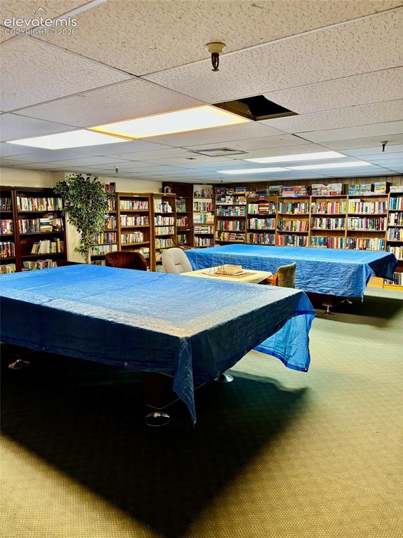 Image 19 of 24: Library and Pool Table