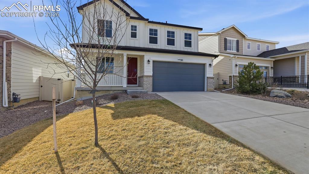 Image 2 of 45: Situated on a low-maintenance xeriscaped lot with 2-car attached garage.