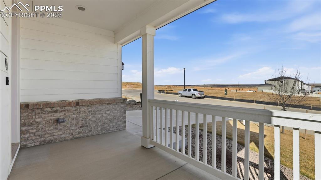 Image 4 of 45: View from the covered front porch.