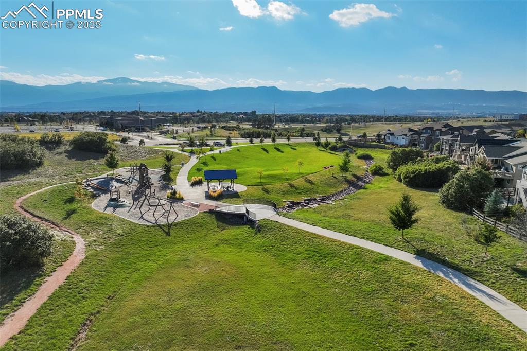 Image 43 of 50: View of the park located across the street from the home.