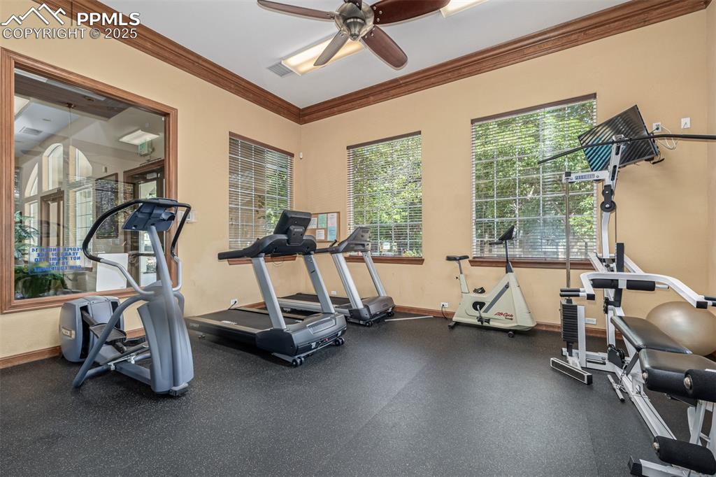 Image 19 of 22: Exercise area located in the community center