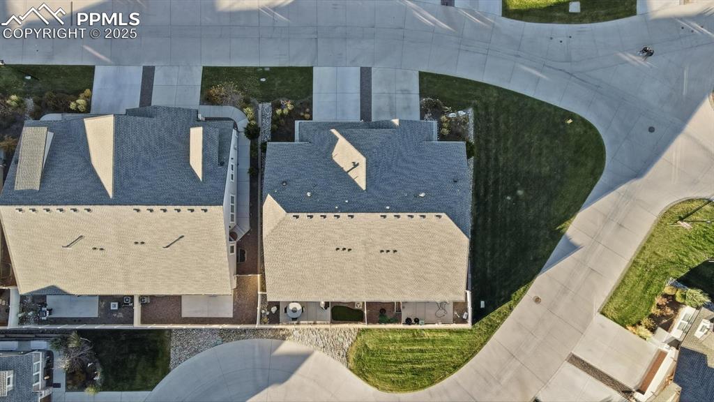 Image 39 of 42: Aerial view of home and lot.