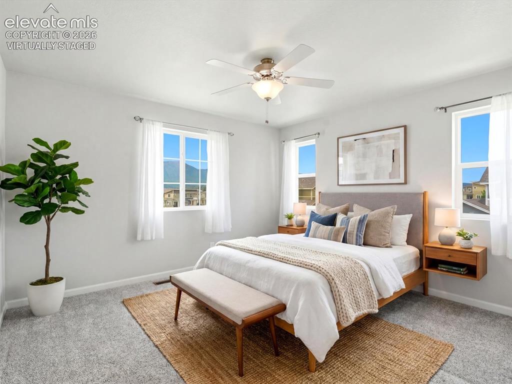Image 27 of 44: virtually staged bedroom