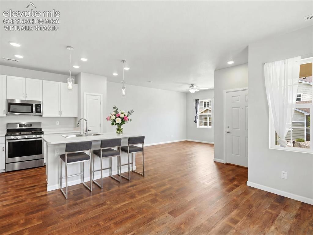 Image 8 of 44: virtually staged kitchen area