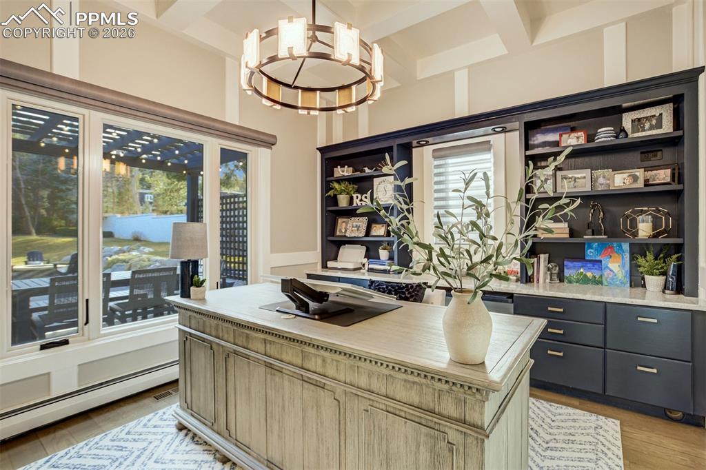 Image 24 of 50: Office with double French Doors