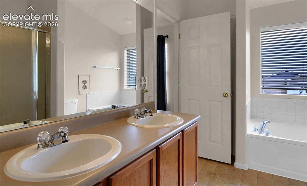 Image 19 of 24: When vacant primart facing garden tub and entrance