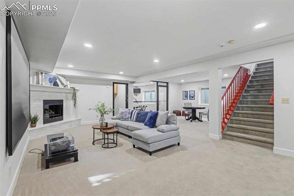 Image 27 of 49: Basement entertainment room