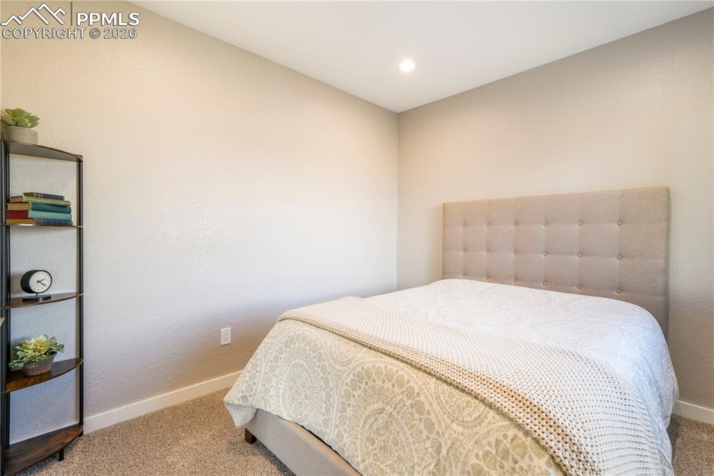 Image 40 of 50: Basement level bedroom with large closet