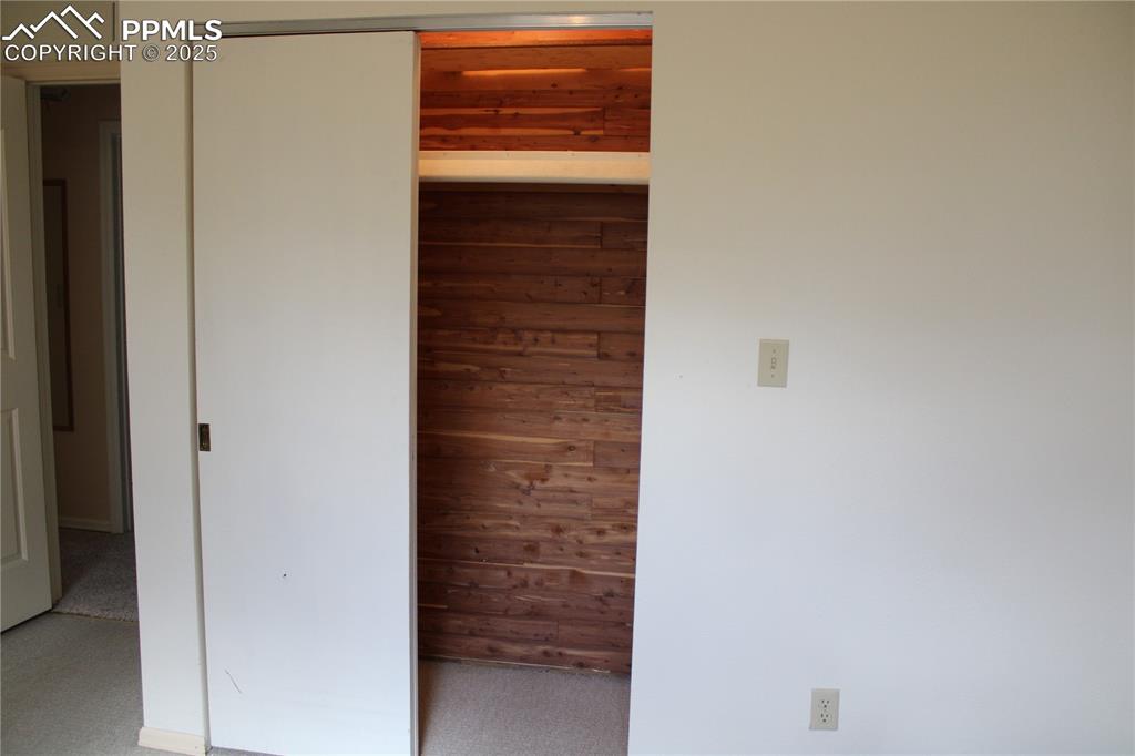 Image 35 of 48: View of cedar-lined closet