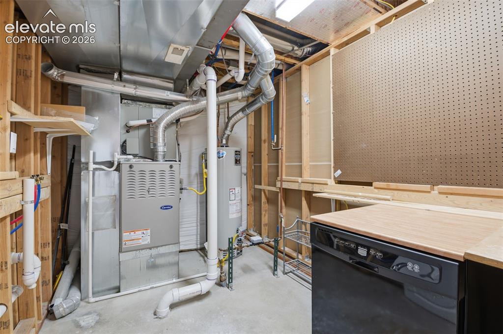 Image 44 of 50: Portable dishwasher in Mechanical closet.