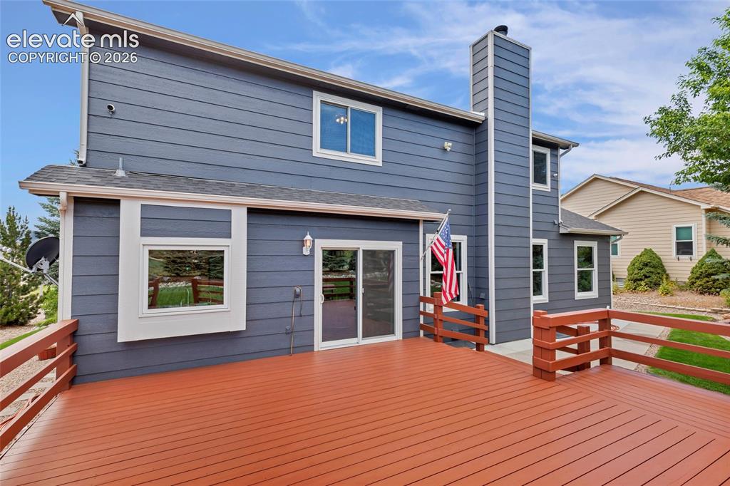 Image 38 of 47: Look at the back of the house to get another idea of how large of a deck yo