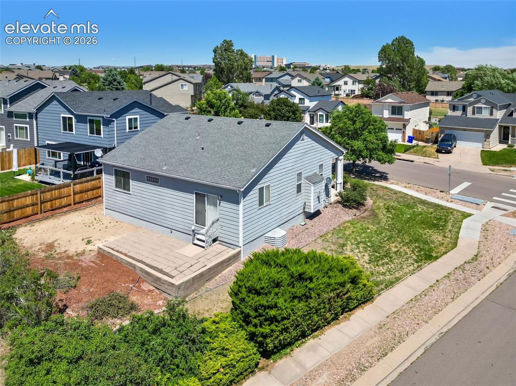 Image 28 of 46: Aerial View of the Back of the Home