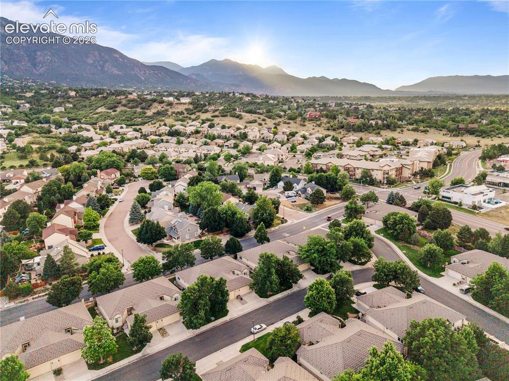 Image 37 of 41: Overhead view highlighting the community layout and green space