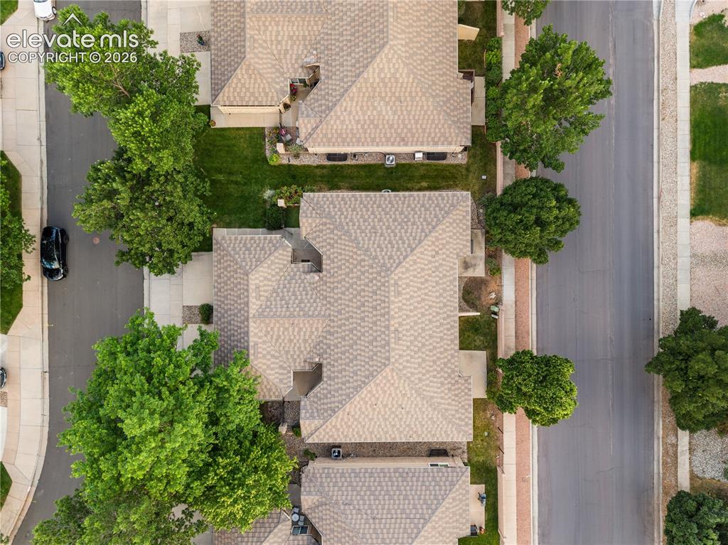 Image 40 of 41: Aerial perspective featuring the home