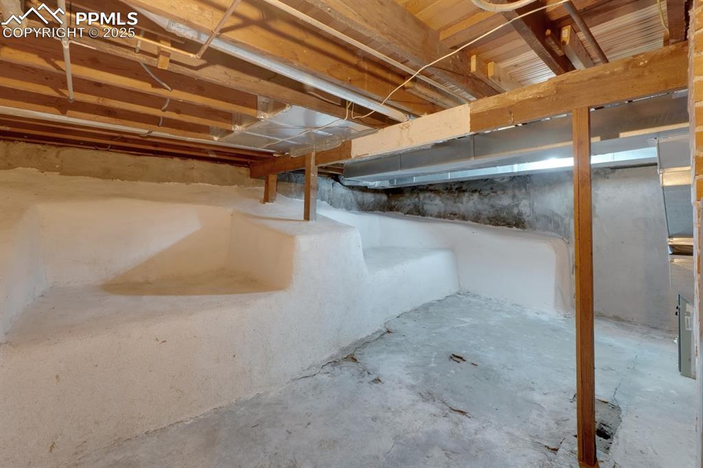 Image 24 of 28: View of unfinished basement