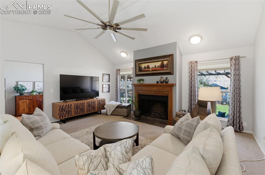 Image 13 of 50: Wood Burning Fireplace