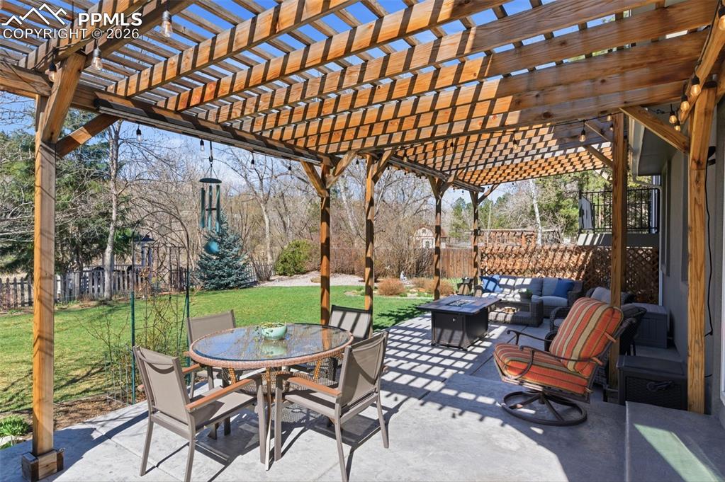 Image 35 of 50: Stamped Concrete Patio