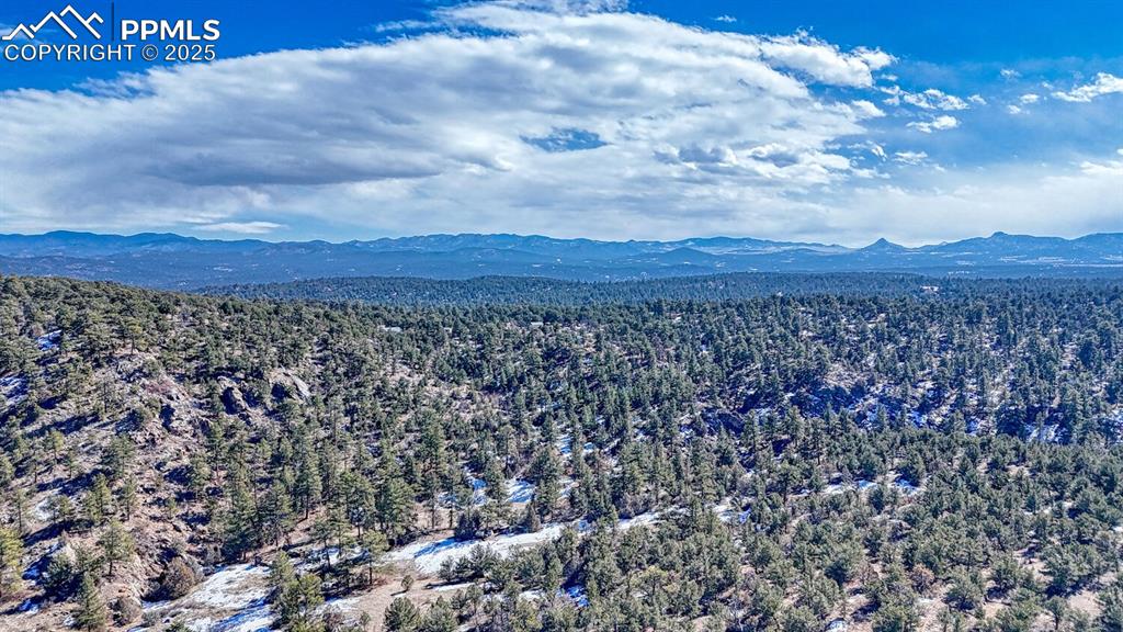 Image 4 of 15: Property view of mountains featuring a wooded view