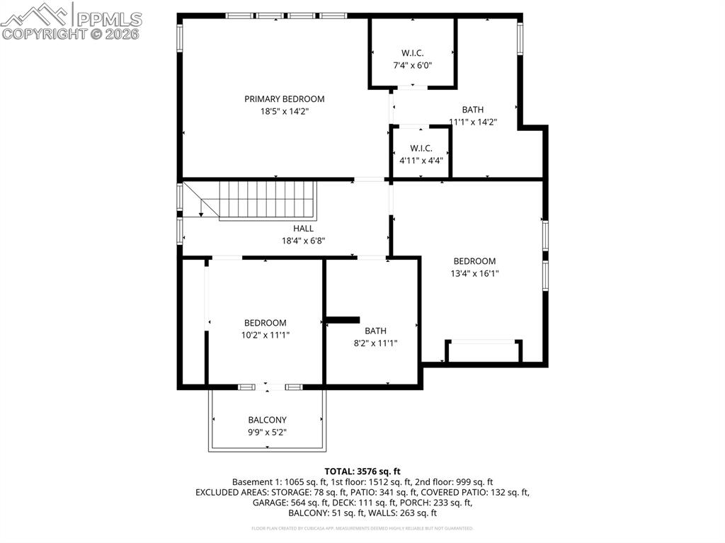 Image 47 of 50: Main House Floor Plan Upper level