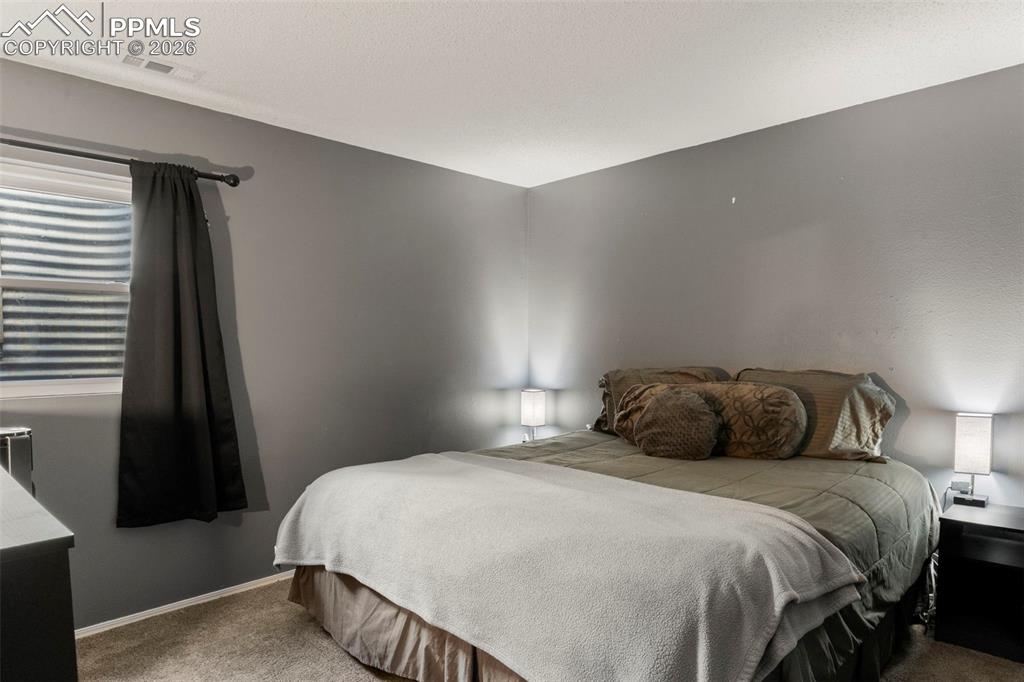 Image 22 of 29: Bedroom with carpet and baseboards and walk in closet