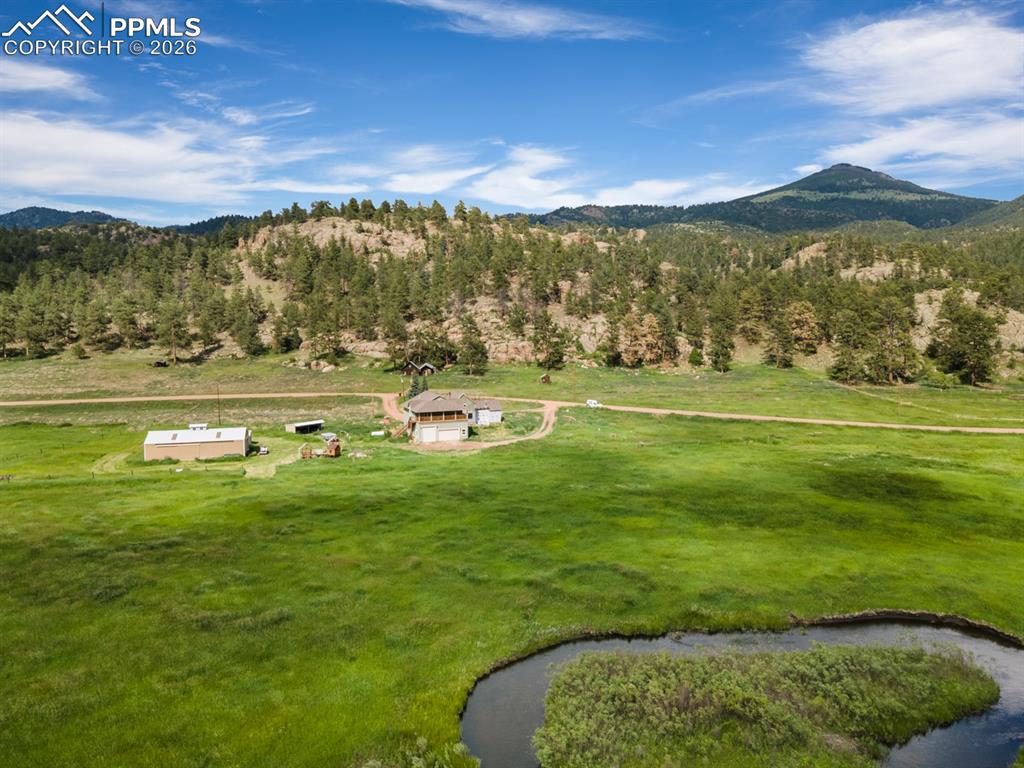 Image 45 of 45: Aerial view, Mountain view, Grassy Lands, Landscape, Water Front