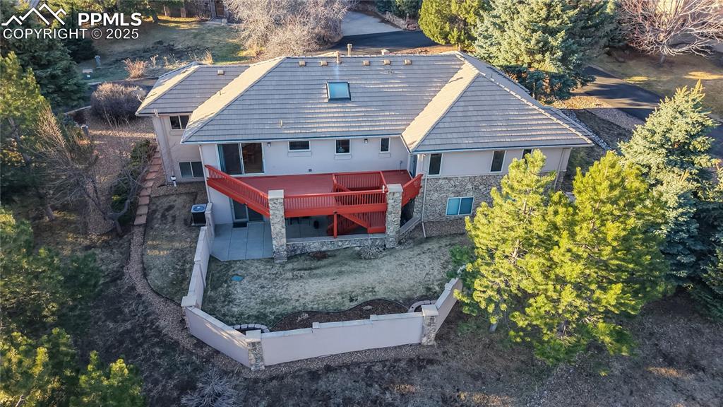 Image 24 of 34: Aerial view of property and surrounding area