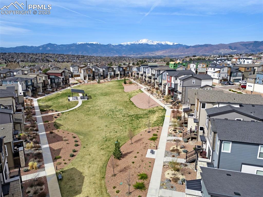 Image 35 of 40: Birds eye view of property featuring a residential view and a mountain view