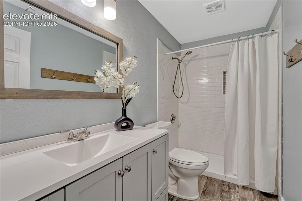 Image 30 of 39: 3/4 bath in the basement. 