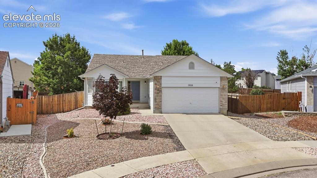 Caption: Inviting and well-maintained ranch-style home located on a quiet cul-de-sac in the desirable Ridgevi