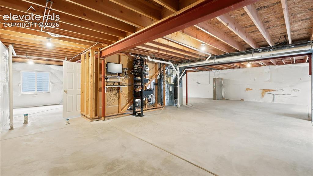 Image 41 of 46: 1705 square feet unfinished basement