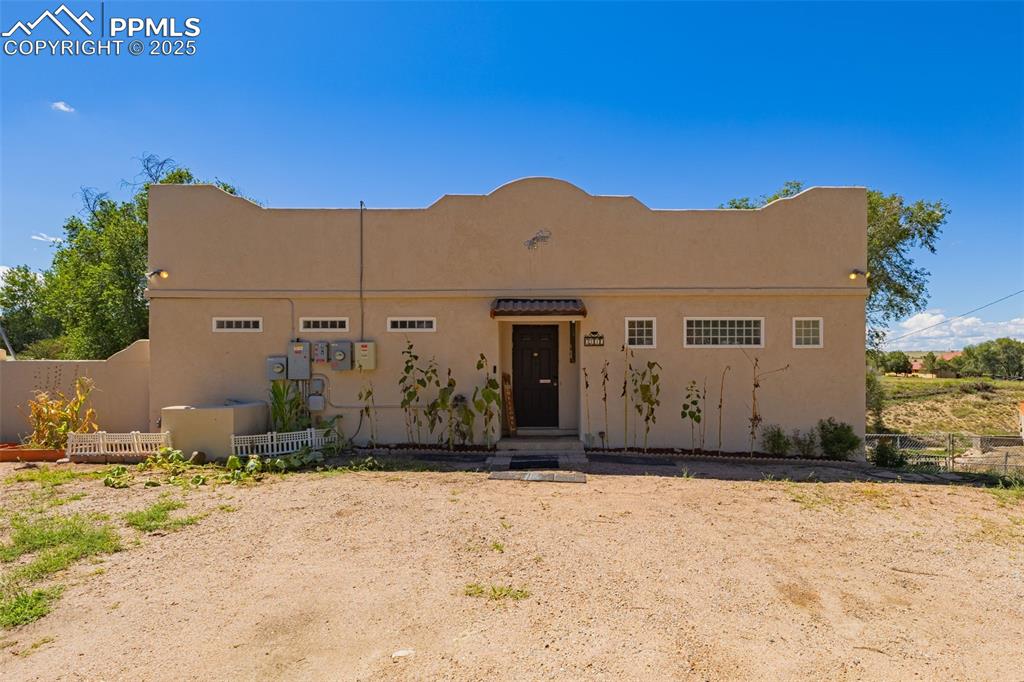 Caption: Front of Structure