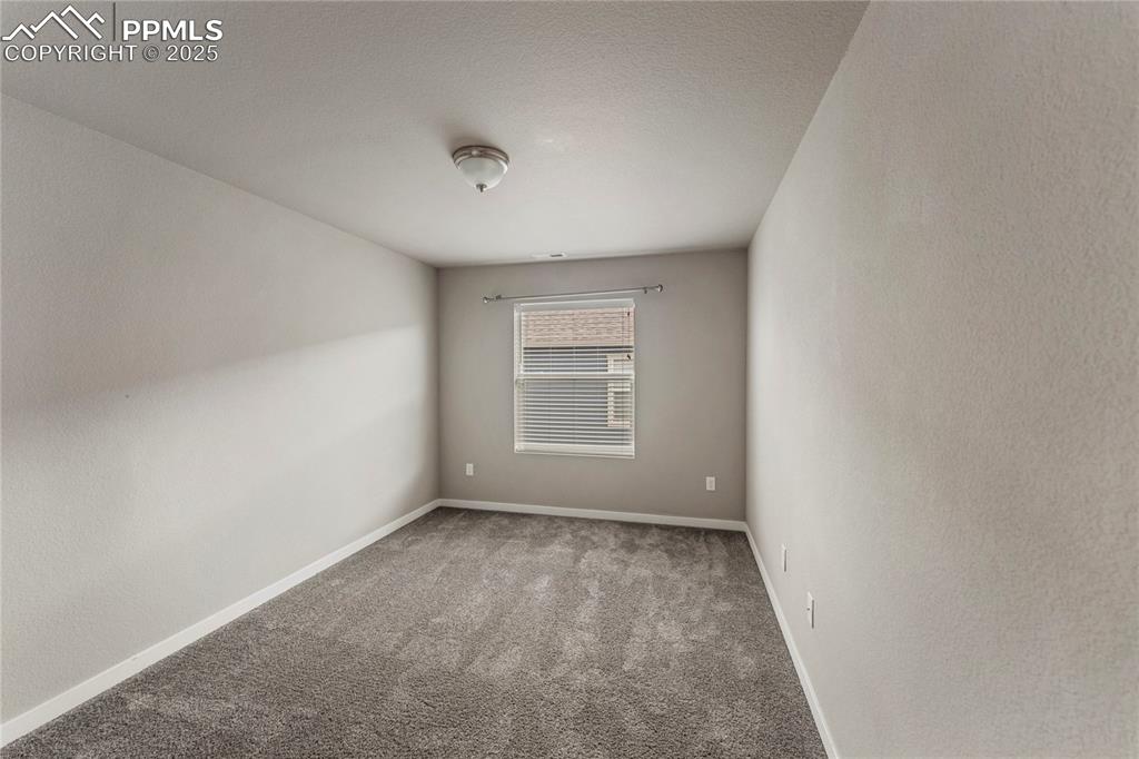 Image 26 of 29: Carpeted empty room with a textured wall