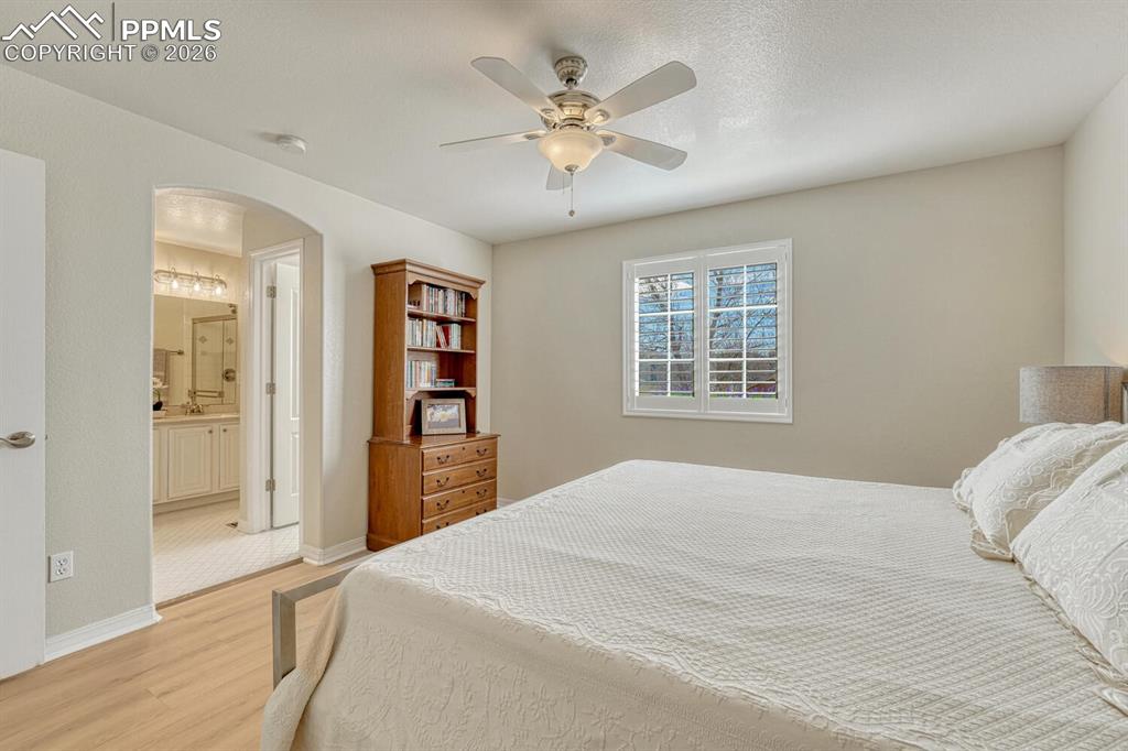 Image 28 of 50: Second bedroom also has attached bathroom and walk-in closet