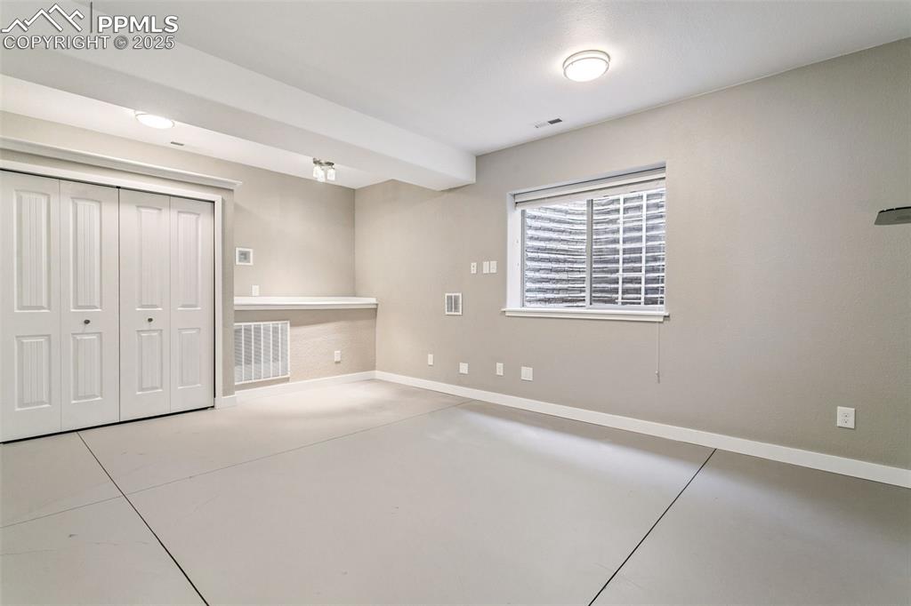 Image 46 of 50: Enormous & Interesting Flex Room in Basement