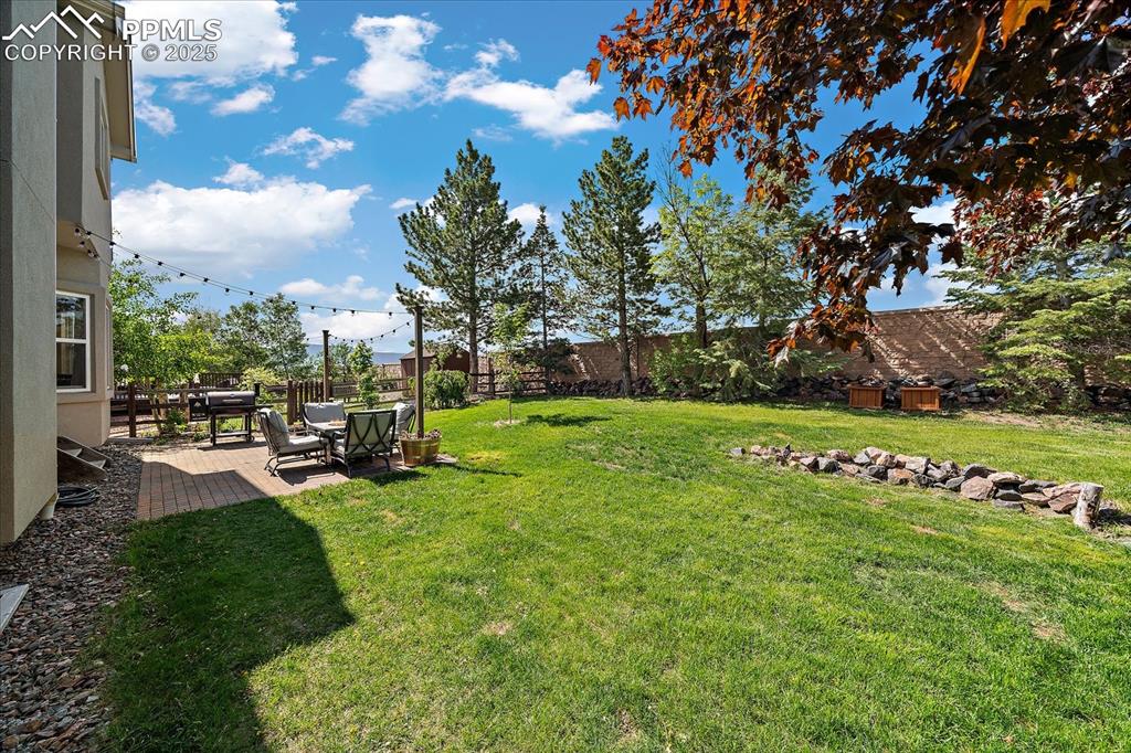 Image 44 of 47: View of yard featuring a patio