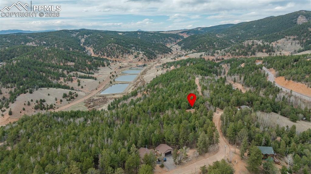 Image 39 of 41: Expansive mountain landscape featuring dense evergreen forests and distant