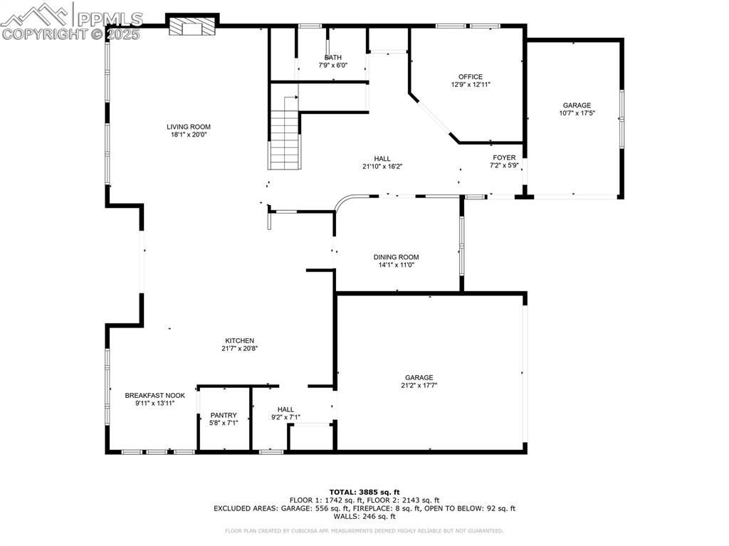 Image 42 of 44: View of floor plan / room layout
